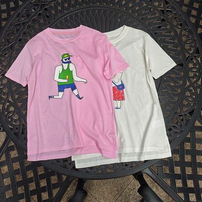 贝哆哈女士短袖T恤圆领套头衫夏季女式汗衫夏天半袖休闲印花上衣
