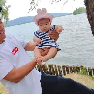 贝哆哈女童条纹连衣裙可爱夏季 蝴蝶结A字裙女宝圆领儿童连身裙