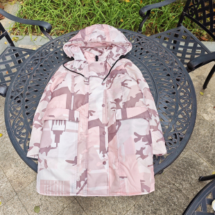 迷彩白鸭绒羽绒外套 女装 贝哆哈女士冬季 羽绒服保暖户外90绒女式