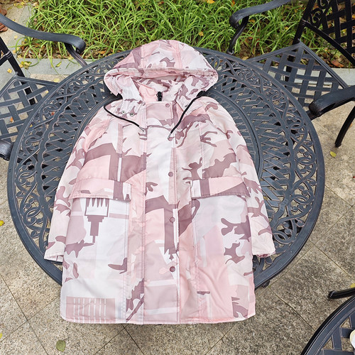 贝哆哈女士冬季羽绒服保暖户外90绒女式女装迷彩白鸭绒羽绒外套