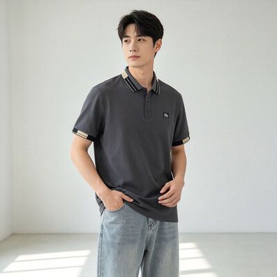 贝哆哈男士POLO衫夏季短袖休闲百搭T恤上衣翻领男式刺绣汗衫t恤