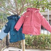 贝哆哈冬季 棉服男童女童冲锋衣连帽保暖防寒中大童外套棉衣棉袄