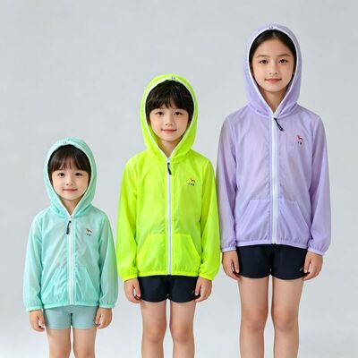贝哆哈儿童夏季防晒衣男童女童户外拉链开衫外套中大童薄款皮肤衣