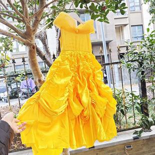 贝哆哈女童连衣裙夏儿童仙气裙子拖地裙女宝舞会长裙公主裙微瑕疵