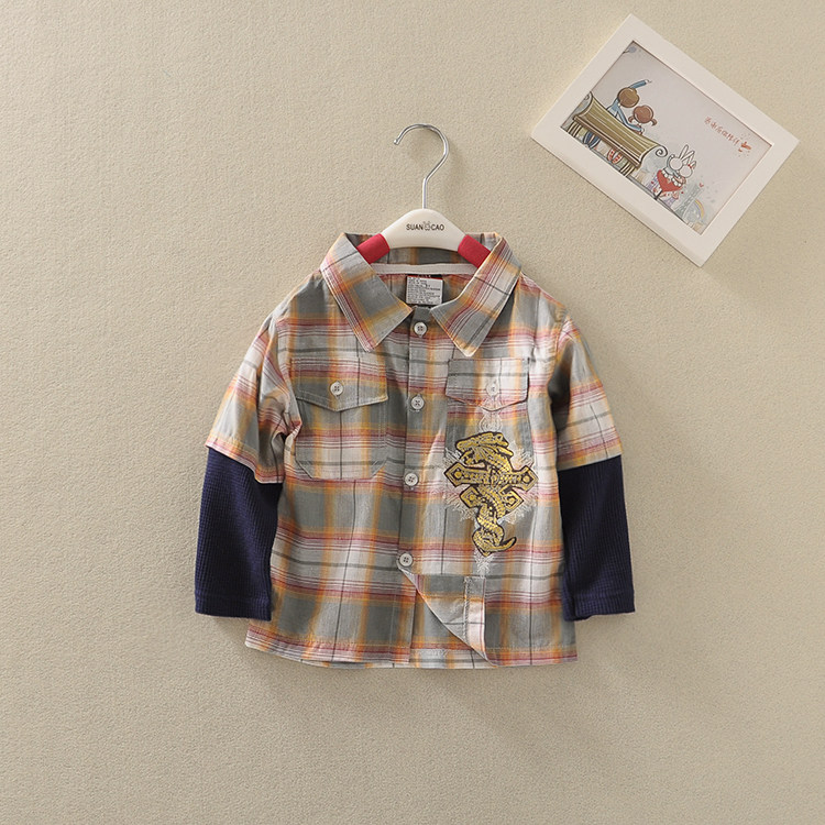 Chemise garcon à manche longue - Ref 2078310 Image 1