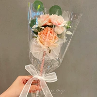 Светло -розовый - букет ручки снежной горы Роза