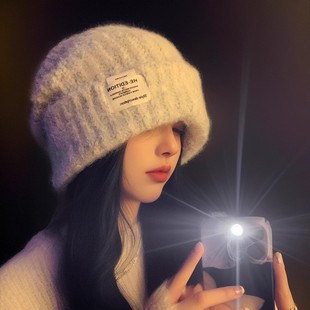 日本专柜GP女生新款冬季帽子保暖大头围显脸小护耳针织帽韩版宽松
