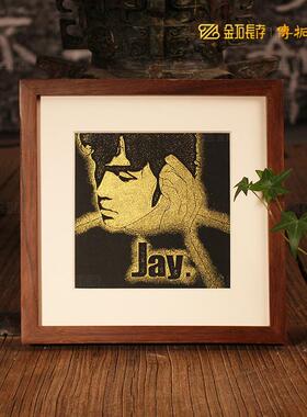 DIY周杰伦非遗拓印模板国风摆件