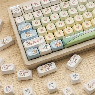 乌萨奇小八键帽PBT可爱MOA磁轴键帽适配键盘迈从k99狼f蛛87VGN98