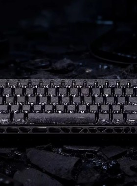 碳纤维键帽PBT材质热升华黑色侧刻透光适配60/61/68/75/87/99/104