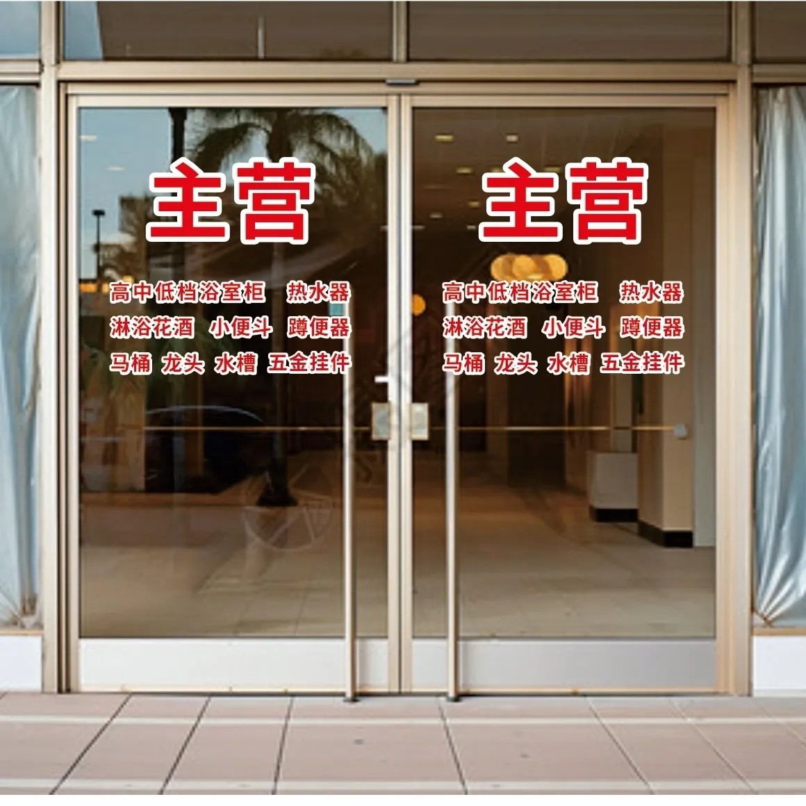 广告贴纸刻字自贴不干胶玻璃窗即时贴电脑防水玻璃门贴字腰线