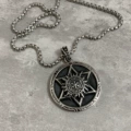 Steel-Colored Dripping Oil Six-Pointed Star