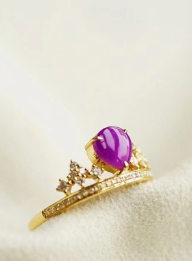 原创皇冠款舒俱来18k金细腻戒指