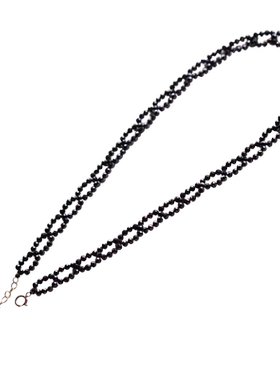 choker天然简单款围脖黑色尖晶石