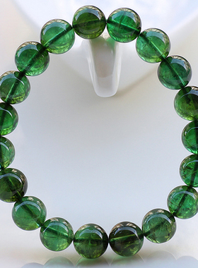碧雅 碧玺手链一物一图正品10.2mm蓝绿通透体送证书30.96g女