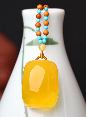 碧雅珠宝天然波罗的海鸡油黄金绞蜜蜜蜡小胖墩儿13.45g文玩附证书