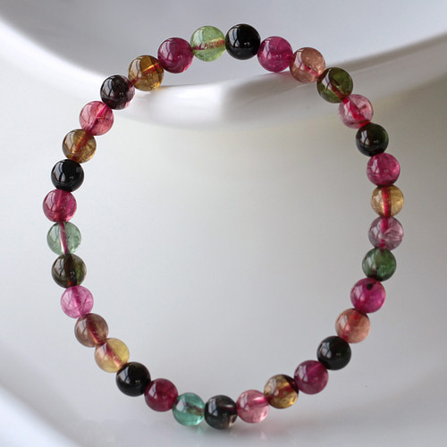 碧雅7折碧玺手链7mm8mm女款单圈