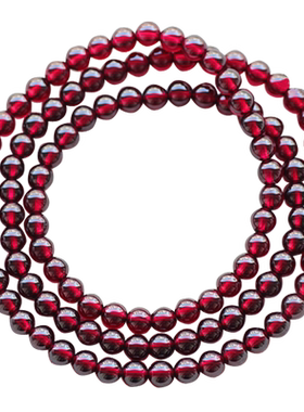 碧雅冰种石榴石手链3a玫红色多层