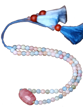 碧雅珠宝天然摩根石单圈粉晶水晶