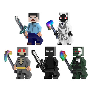 适用乐高我的世界积木不死军团稀有人仔武器无尽盔甲拼装玩具男孩
