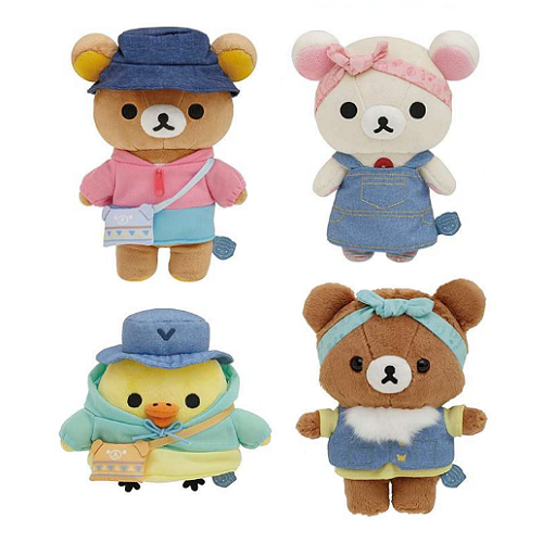 现货日本代购正品san-x轻松熊rilakkuma拉拉熊松弛熊露营公仔玩偶