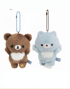 现货日本代购轻松熊松弛熊rilakkuma熊弟弟与小狼奔跑挂件ss玩偶