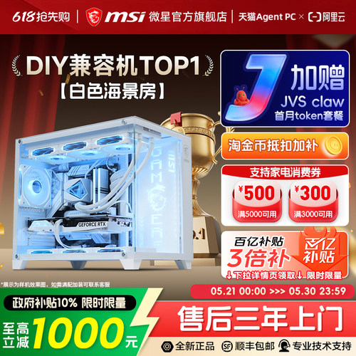 【国补10%】微星5060/Ti白海景房