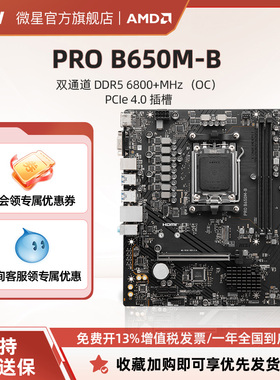 MSI/微星PRO B650M-B台式电脑主机官方商用全新主板 支持ddr5内存