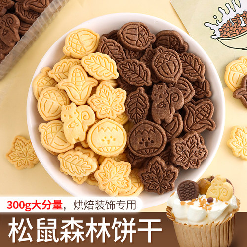 小红书同款栗子松鼠装饰饼干