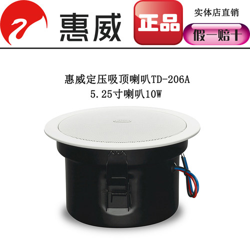 HiVi惠威TD206A天花吊顶音响带后罩广播音箱定压吸顶喇叭背景音乐