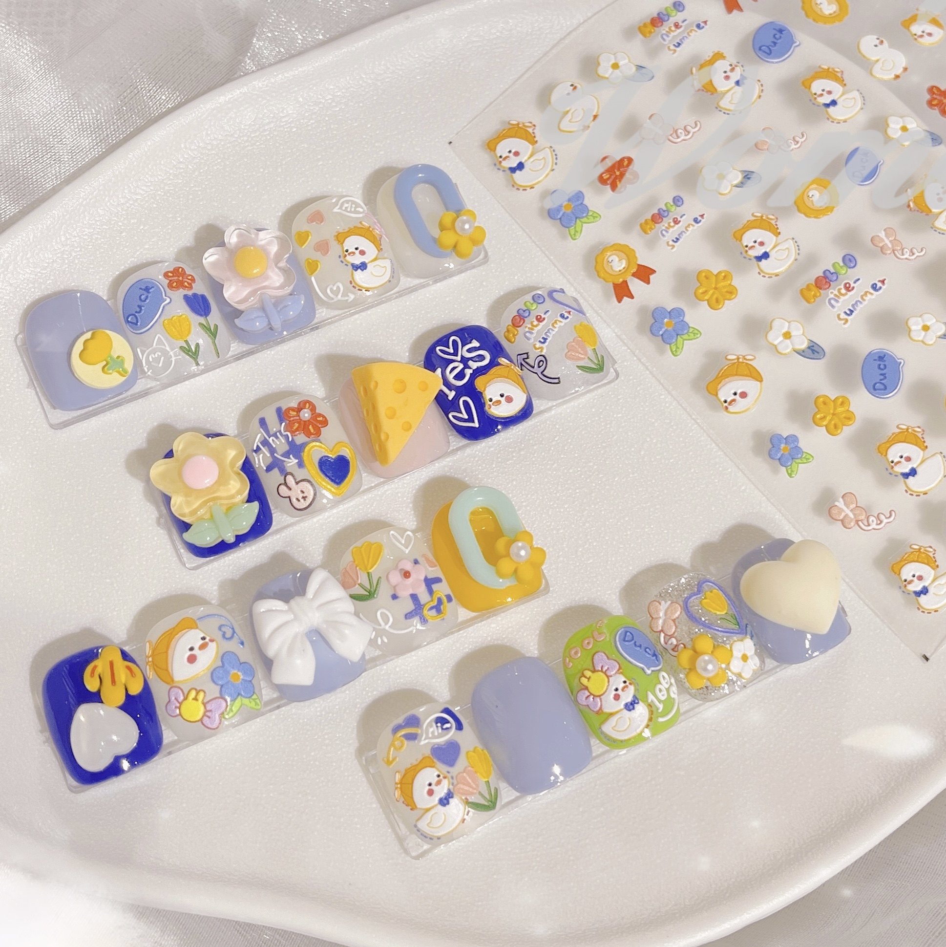 贴纸饰品花园鸭鸭幼稚园风