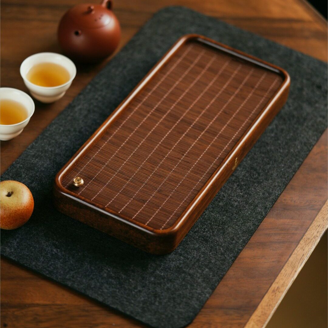 一条华章中号重木家用储水茶盘