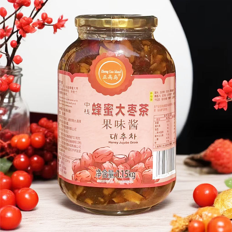 正高岛红枣茶1.15kg蜂蜜大枣茶蜜韩国风味红枣酱冷热饮
