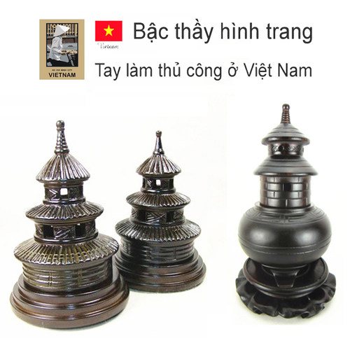 仿古香炉禅意实木摆件家用