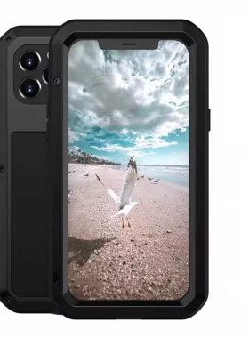 LOVEMEI适用于苹果iphone13防水全包防护镜头手机壳iphone13pro金属防摔硅胶三防壳12promax气囊壳欧美情侣壳