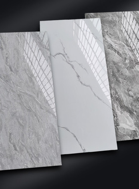 佛山瓷砖1200x600通体大理石大板灰色客厅影视墙砖轻奢亮光地板砖