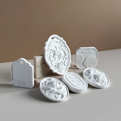 定制车载香薰石膏挂牌白胚涂鸦