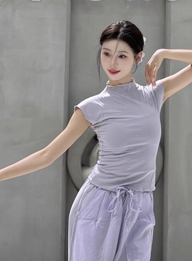 现代舞上衣古典舞练功服夏季中国舞服装女款新款立领时尚舞蹈衣服