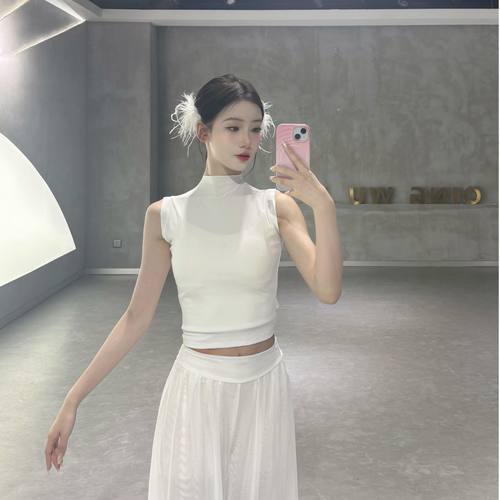 舞蹈上衣女款新款短袖芭蕾形体训练服现代舞练功服夏天古典舞服装