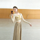 现代舞秋冬舞蹈水墨网纱练功服上衣古典舞形体训练长袖 服装 女艺考