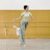 显瘦舞蹈服 日常可穿上衣现代舞短袖 古典舞形体练功服夏季 新款