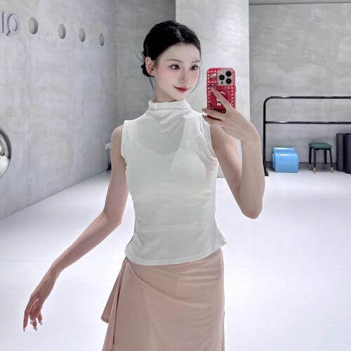 现代舞上衣古典舞练功服夏季中国舞服装女新款高领时尚无袖舞蹈服