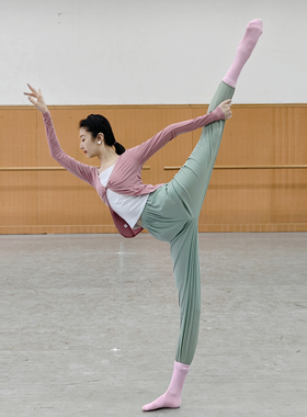 斑斓现代舞练功服舞蹈裤女形体服古典舞飘逸萝卜裤中国舞服灯笼裤