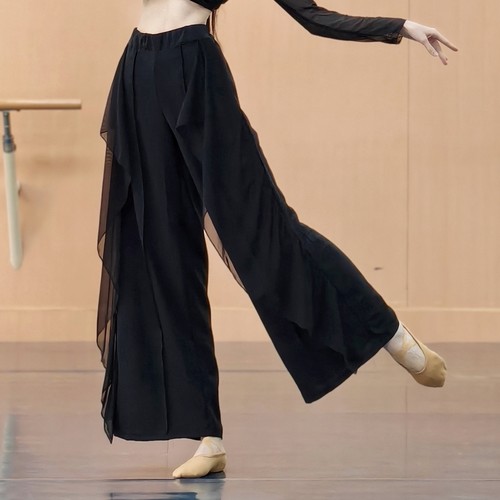 古典舞裤子中国舞练功服演出服女飘逸现代舞阔腿裤舞蹈裤新款春秋