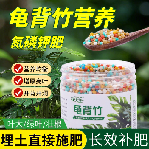 龟背竹专用肥料颗粒肥氮磷钾复合肥缓释天南星科绿植盆栽四季大叶
