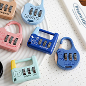 锁 可爱行李箱包包密码 卡通数字密码 挂锁抽屉日记本存钱罐锁小锁