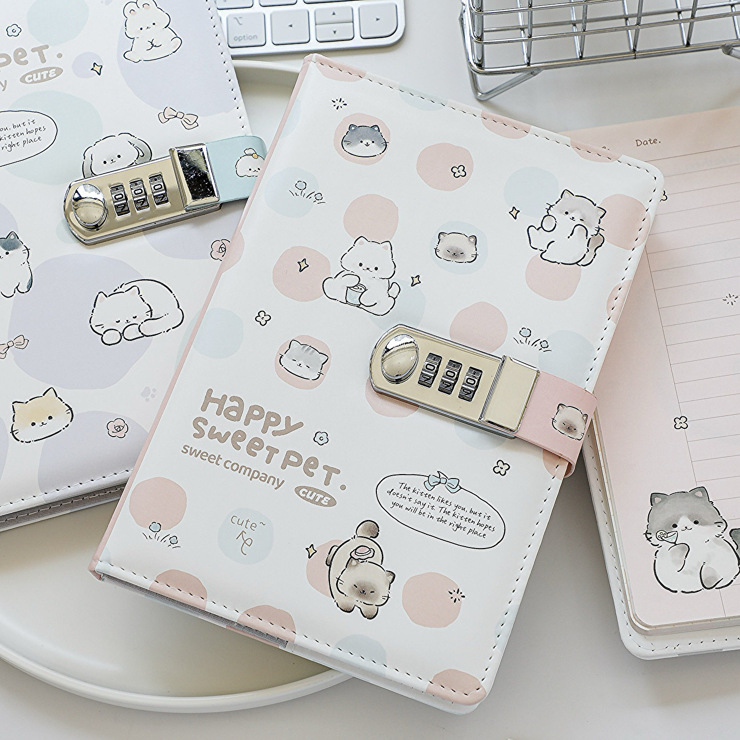 彩页密码锁本女生手账本可爱秘密带锁日记本礼盒女孩手帐本记事本,文具电教/文化用品/商务用品,日记本,淘宝优惠券,粉丝福利购,淘宝优惠卷