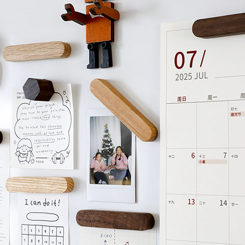 一字形实木装饰冰箱贴