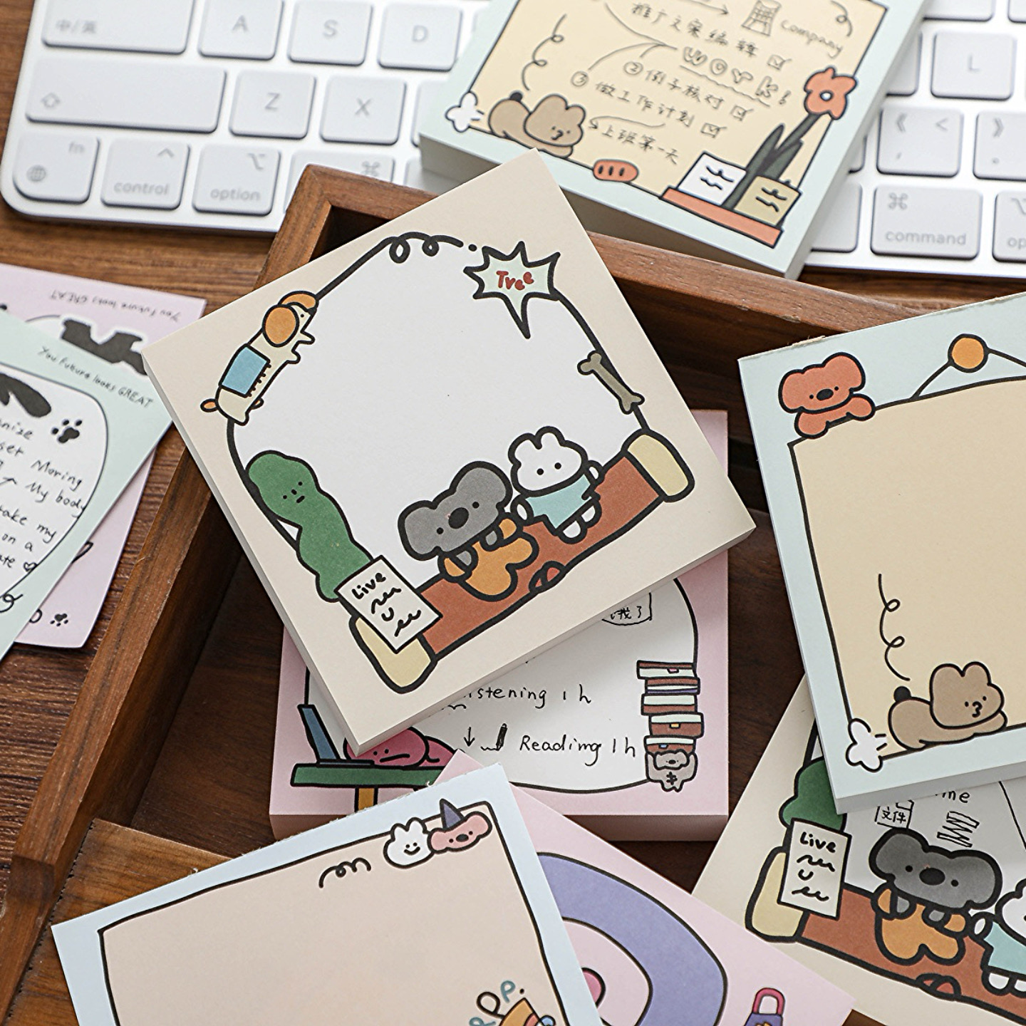 可爱图案可撕便签本100张