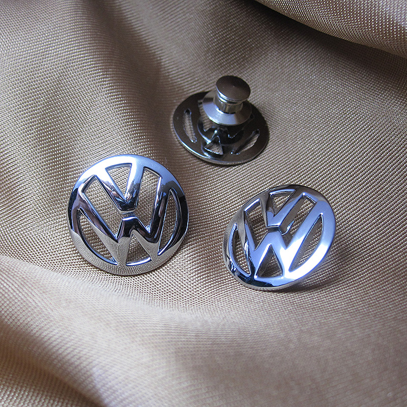 真正镀铬，更亮，更高档胸针徽章